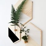Hexágonos de madera, decoración botáncia y minimalista